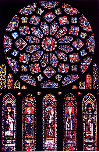 The stained glass window of Chartres Cathedral